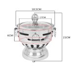 2-SOGA 4X Stainless Steel Mini Asian Buffet Hot Pot Single Person Shabu Alcohol Stove Burner with Glass Lid