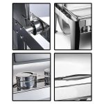 6-SOGA 6.5L Stainless Steel Double Soup Tureen Bowl Station Roll Top Buffet Chafing Dish Catering Chafer Food Warmer Server