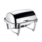 3-SOGA 4X 6.5L Stainless Steel Double Soup Tureen Bowl Station Roll Top Buffet Chafing Dish Catering Chafer Food Warmer Server