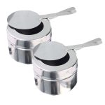 5-SOGA 2X 6.5L Stainless Steel Double Soup Tureen Bowl Station Roll Top Buffet Chafing Dish Catering Chafer Food Warmer Server