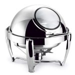3-SOGA 4X 6.5L Stainless Steel Round Soup Tureen Bowl Station Roll Top Buffet Chafing Dish Catering Chafer Food Warmer Server