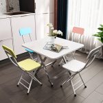 3-SOGA White Foldable Chair Space Saving Lightweight Portable Stylish Seat Home Decor Set of 2