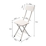 7-SOGA White Foldable Chair Space Saving Lightweight Portable Stylish Seat Home Decor Set of 2