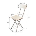 7-SOGA White Maple Foldable Chair Space Saving Lightweight Portable Stylish Seat Home Decor Set of 2