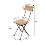 7-SOGA Oak Grain Foldable Chair Space Saving Lightweight Portable Stylish Seat Home Decor Set of 2
