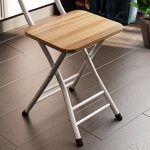 8-SOGA Oak Grain Foldable Chair Space Saving Lightweight Portable Stylish Seat Home Decor Set of 2