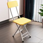 4-SOGA Yellow Foldable Chair Space Saving Lightweight Portable Stylish Seat Home Decor