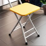 8-SOGA Yellow Foldable Chair Space Saving Lightweight Portable Stylish Seat Home Decor