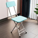 4-SOGA Blue Foldable Chair Space Saving Lightweight Portable Stylish Seat Home Decor Set of 2