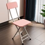 4-SOGA Pink Foldable Chair Space Saving Lightweight Portable Stylish Seat Home Decor Set of 2