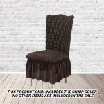 2-SOG 2X Coffee Chair Cover Seat Protector with Ruffle Skirt Stretch Slipcover Wedding Party Home Decor