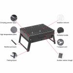 6-SOGA Portable Mini Folding Thick Box-type Charcoal Grill for Outdoor BBQ Camping