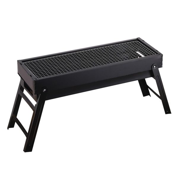1-SOGA 60cm Portable Folding Thick Box-type Charcoal Grill for Outdoor BBQ Camping