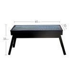 6-SOGA 2X 60cm Portable Folding Thick Box-type Charcoal Grill for Outdoor BBQ Camping