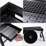 7-SOGA 2X 60cm Portable Folding Thick Box-type Charcoal Grill for Outdoor BBQ Camping