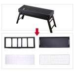 8-SOGA 2X 60cm Portable Folding Thick Box-type Charcoal Grill for Outdoor BBQ Camping