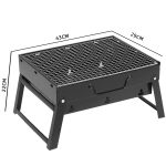 2-SOGA 2X 43cm Portable Folding Thick Box-type Charcoal Grill for Outdoor BBQ Camping