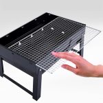 3-SOGA 2X 43cm Portable Folding Thick Box-type Charcoal Grill for Outdoor BBQ Camping
