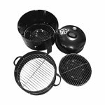 3-SOGA 3 In 1 Barbecue Smoker Outdoor Charcoal BBQ Grill Camping Picnic Fishing