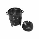 4-SOGA 3 In 1 Barbecue Smoker Outdoor Charcoal BBQ Grill Camping Picnic Fishing