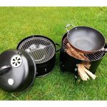 6-SOGA 3 In 1 Barbecue Smoker Outdoor Charcoal BBQ Grill Camping Picnic Fishing