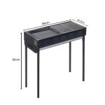 2-SOGA 66cm Portable Folding Thick Box-Type Charcoal Grill for Outdoor BBQ Camping