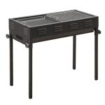 1-SOGA 66cm Portable Folding Thick Box-Type Charcoal Grill for Outdoor BBQ Camping