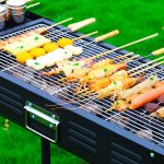 5-SOGA 66cm Portable Folding Thick Box-Type Charcoal Grill for Outdoor BBQ Camping