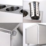5-SOGA 2X 18/10 Stainless Steel Commercial Conical Utensils Cutlery Holder with 3 Holes