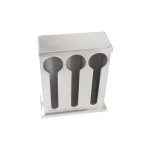 2-SOGA 2X Stainless Steel Buffet Restaurant Spoon Utensil Holder Storage Rack 3 Holes