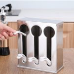 4-SOGA 2X Stainless Steel Buffet Restaurant Spoon Utensil Holder Storage Rack 3 Holes