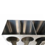 6-SOGA 2X Stainless Steel Buffet Restaurant Spoon Utensil Holder Storage Rack 3 Holes