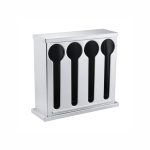 3-SOGA Stainless Steel Buffet Restaurant Spoon Utensil Holder Storage Rack 4 Holes