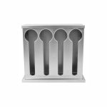2-SOGA 2X Stainless Steel Buffet Restaurant Spoon Utensil Holder Storage Rack 4 Holes