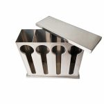 4-SOGA 2X Stainless Steel Buffet Restaurant Spoon Utensil Holder Storage Rack 4 Holes