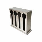 5-SOGA 2X Stainless Steel Buffet Restaurant Spoon Utensil Holder Storage Rack 4 Holes