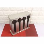 6-SOGA 2X Stainless Steel Buffet Restaurant Spoon Utensil Holder Storage Rack 4 Holes