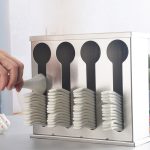 8-SOGA 2X Stainless Steel Buffet Restaurant Spoon Utensil Holder Storage Rack 4 Holes