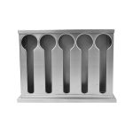 2-SOGA Stainless Steel Buffet Restaurant Spoon Utensil Holder Storage Rack 5 Holes