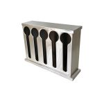 4-SOGA 2X Stainless Steel Buffet Restaurant Spoon Utensil Holder Storage Rack 5 Holes