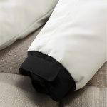 7-abbee White 2XL Winter Fur Hooded Down Jacket Stylish Lightweight Quilted Warm Puffer Coat