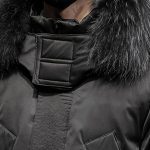 2-abbee Black Large Winter Fur Hooded Down Jacket Stylish Lightweight Quilted Warm Puffer Coat