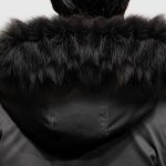 3-abbee Black Large Winter Fur Hooded Down Jacket Stylish Lightweight Quilted Warm Puffer Coat