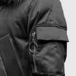 4-abbee Black Large Winter Fur Hooded Down Jacket Stylish Lightweight Quilted Warm Puffer Coat