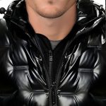 2-abbee Black 3XL Winter Hooded Glossy Down Jacket Stylish Lightweight Quilted Warm Puffer Coat