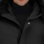 7-abbee Black XL Winter Fur Hooded Thick Overcoat Jacket Stylish Lightweight Quilted Warm Puffer Coat