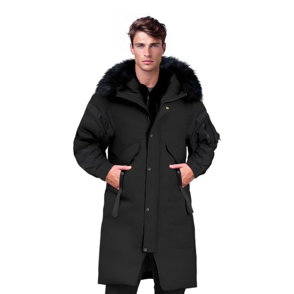1-abbee Black 2XL Winter Fur Hooded Thick Overcoat Jacket Stylish Lightweight Quilted Warm Puffer Coat
