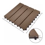 7-SOGA 2X 11 pcs Dark Chocolate DIY Wooden Composite Decking Tiles Garden Outdoor Backyard Flooring Home Decor