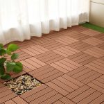 3-SOGA 11 pcs Red Brown DIY Wooden Composite Decking Tiles Garden Outdoor Backyard Flooring Home Decor