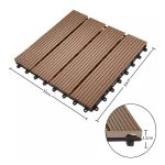 7-SOGA 2X 11 pcs Light Chocolate DIY Wooden Composite Decking Tiles Garden Outdoor Backyard Flooring Home Decor